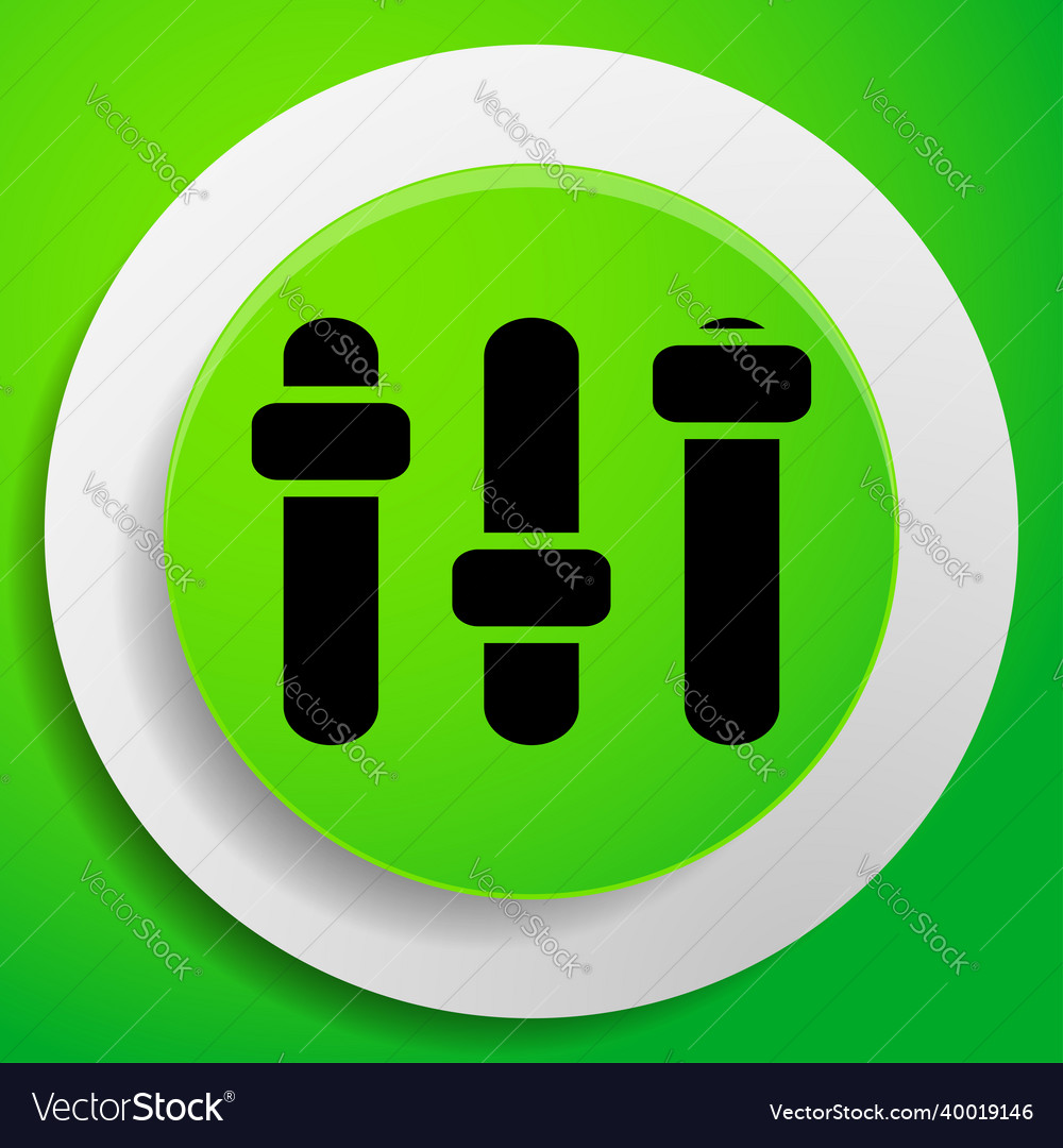 Adjuster slider tuner fader bars with levers knobs vector image Adjuster slider tuner fader bars with levers knobs