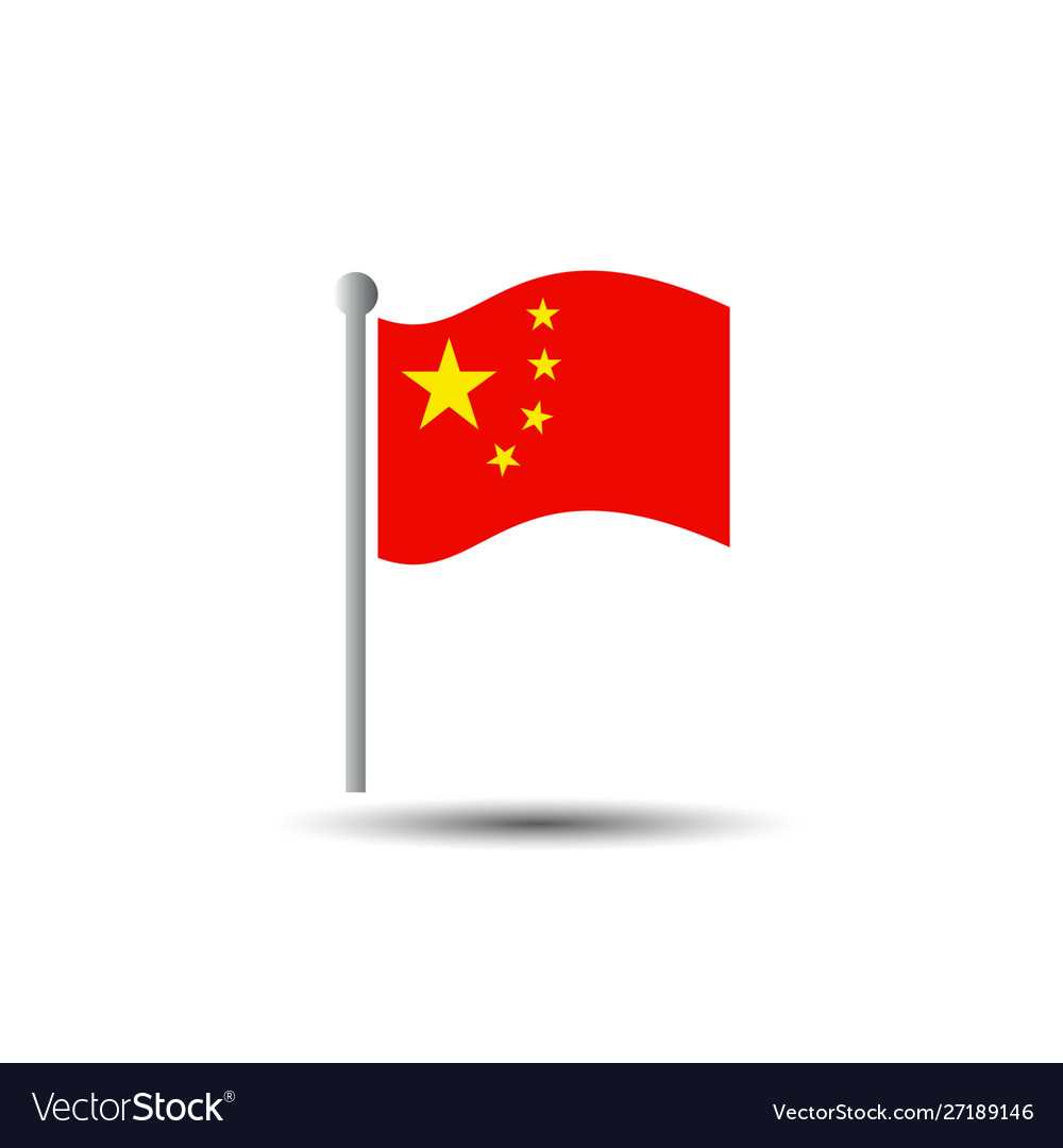 China flag colors and proportion national Vector Image