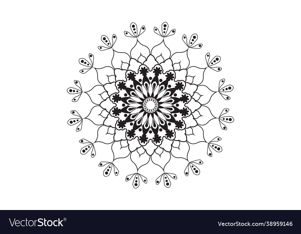 Circular pattern in form a mandala