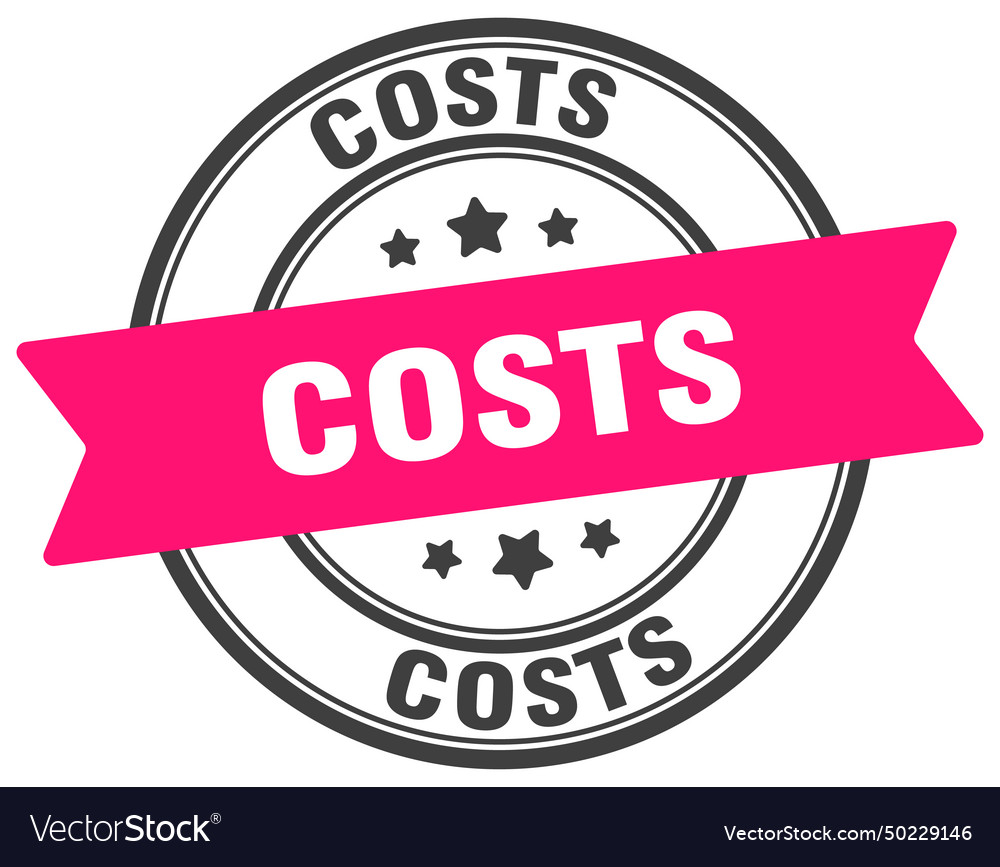 Costs stamp label on transparent background Vector Image