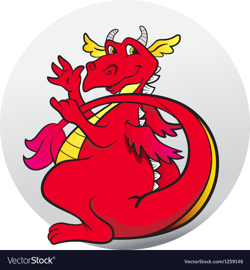 Dragon red Royalty Free Vector Image - VectorStock