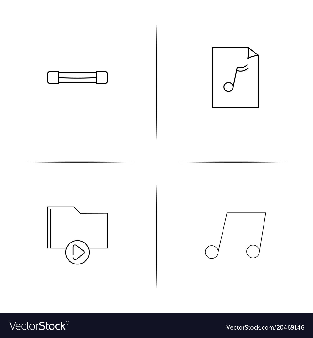 Electrical simple linear icons set outlined