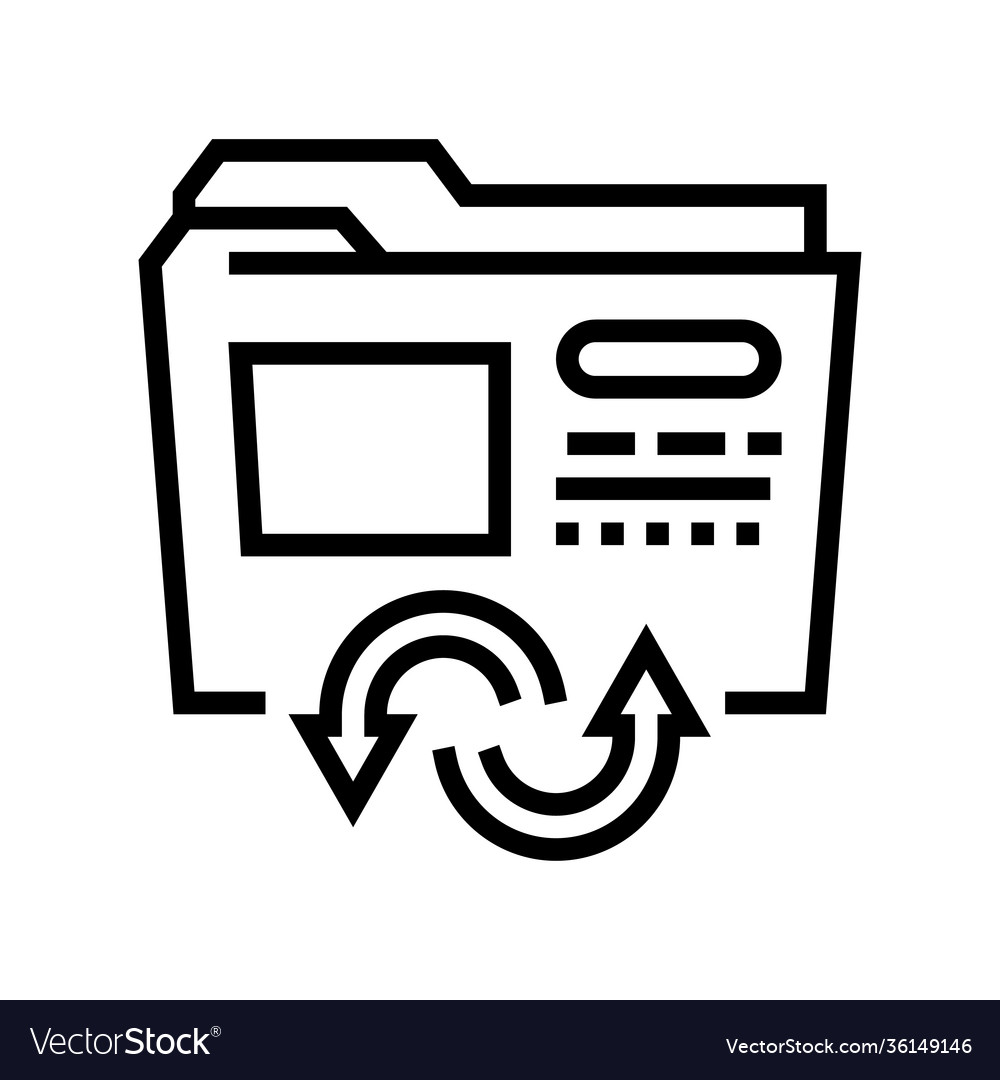 Files converter line icon