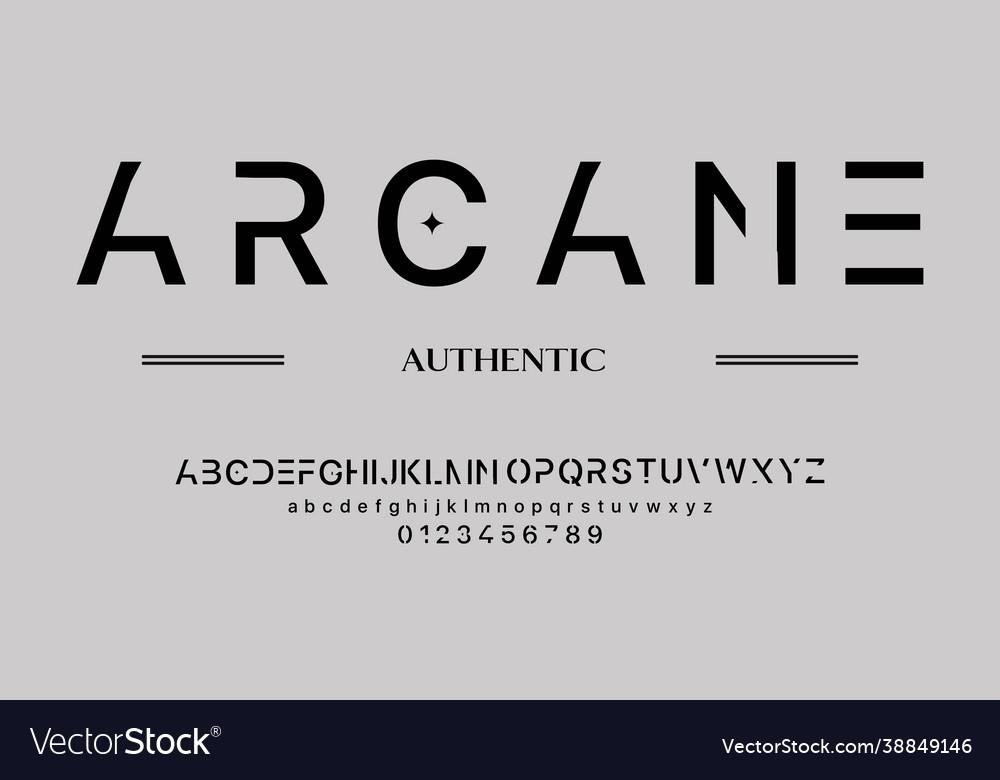 Font alphabet abc authentic typeface and minimal Vector Image Font alphabet abc authentic typeface and minimal