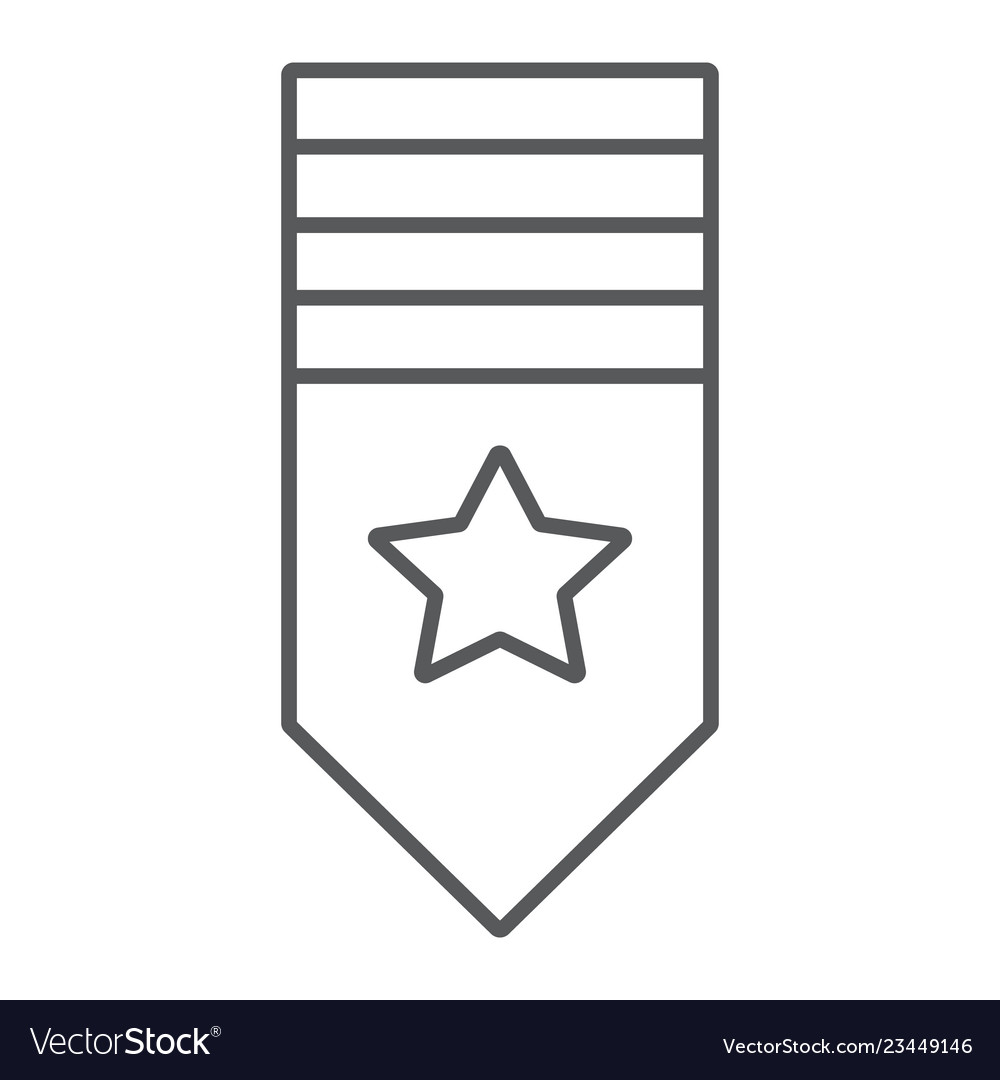 Rank shoulder thin line icon badge and army