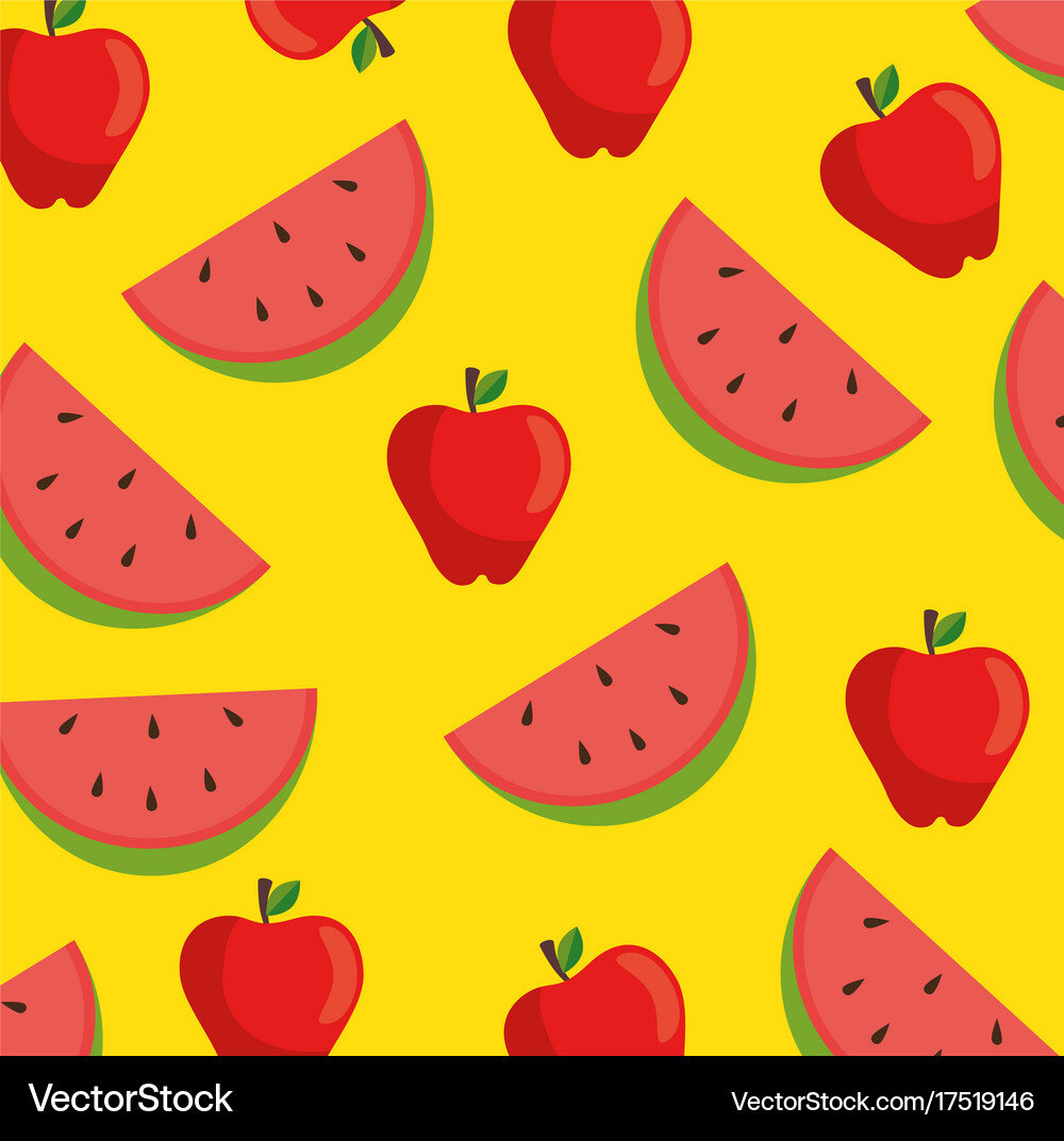 Seamless fruit pattern Royalty Free Vector Image