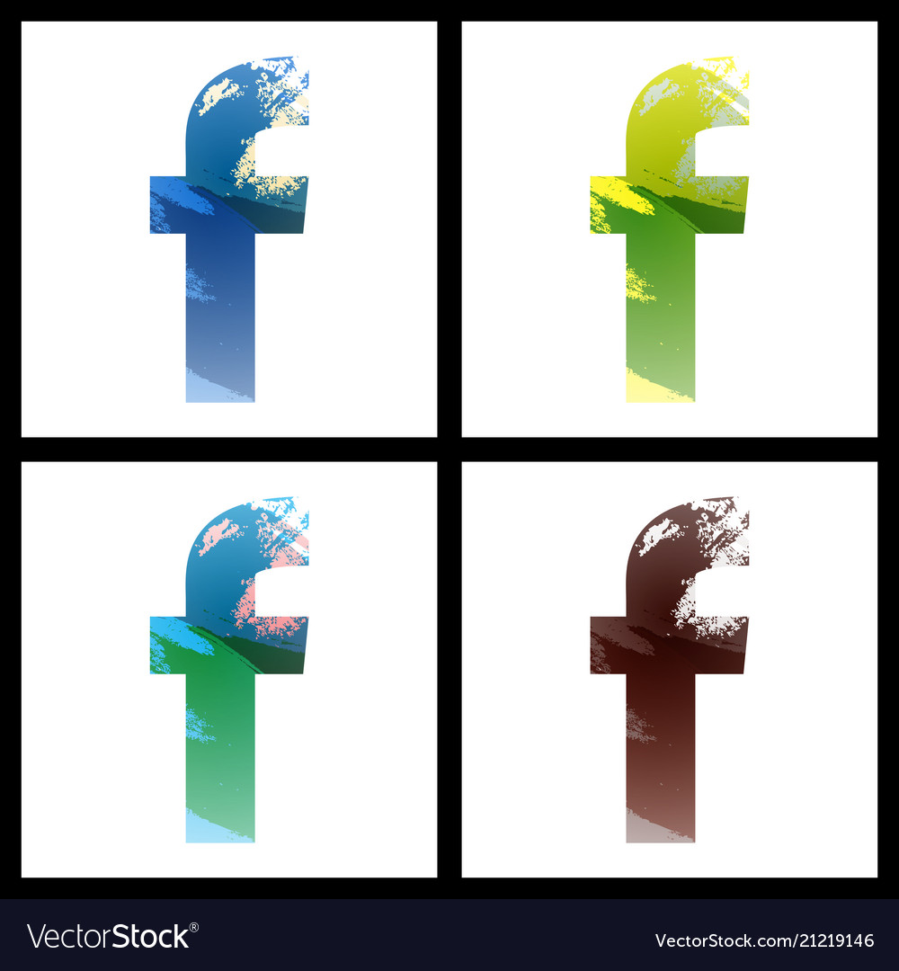 Set of social networking icons web design flat