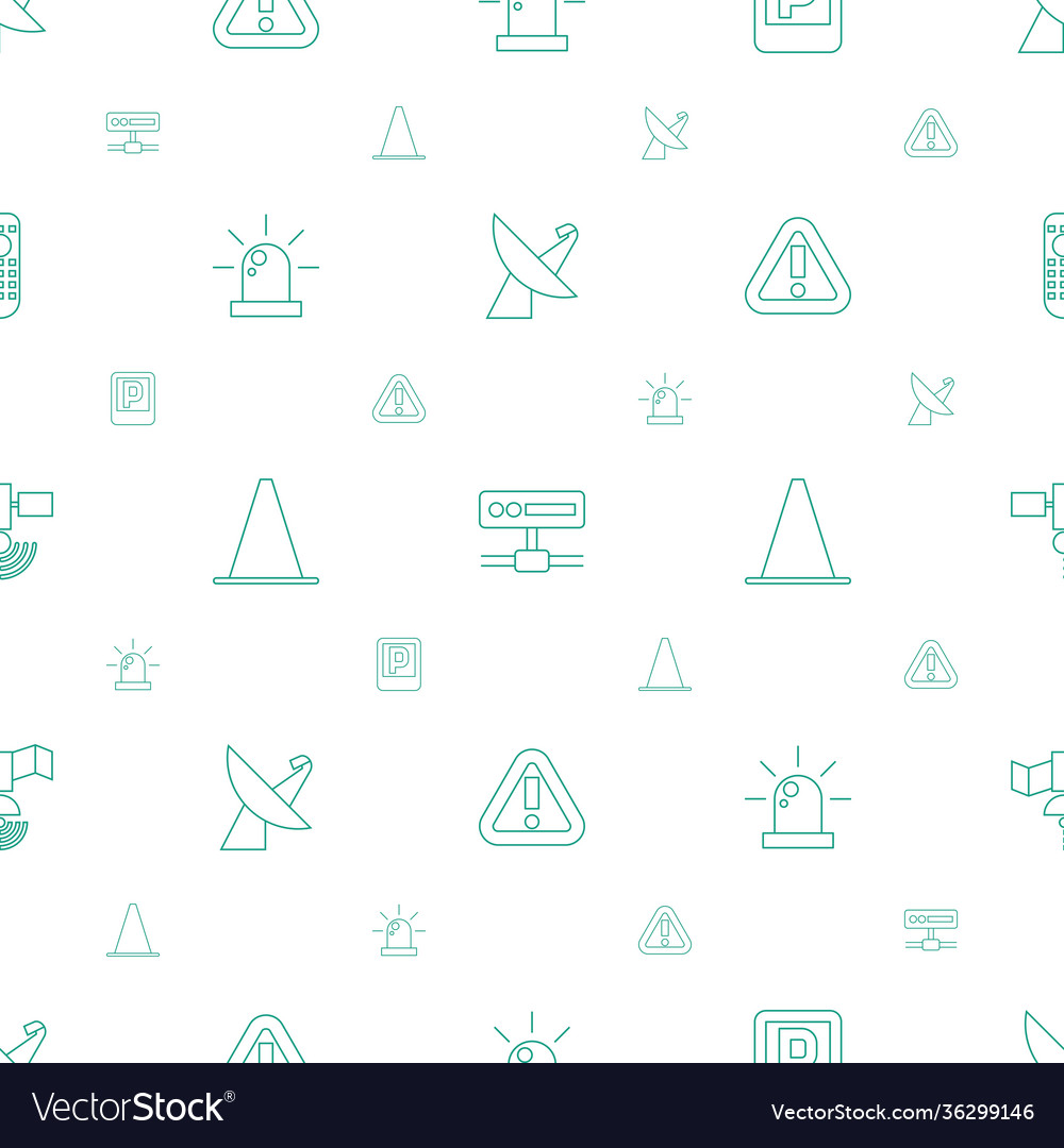 Signal icons pattern seamless white background
