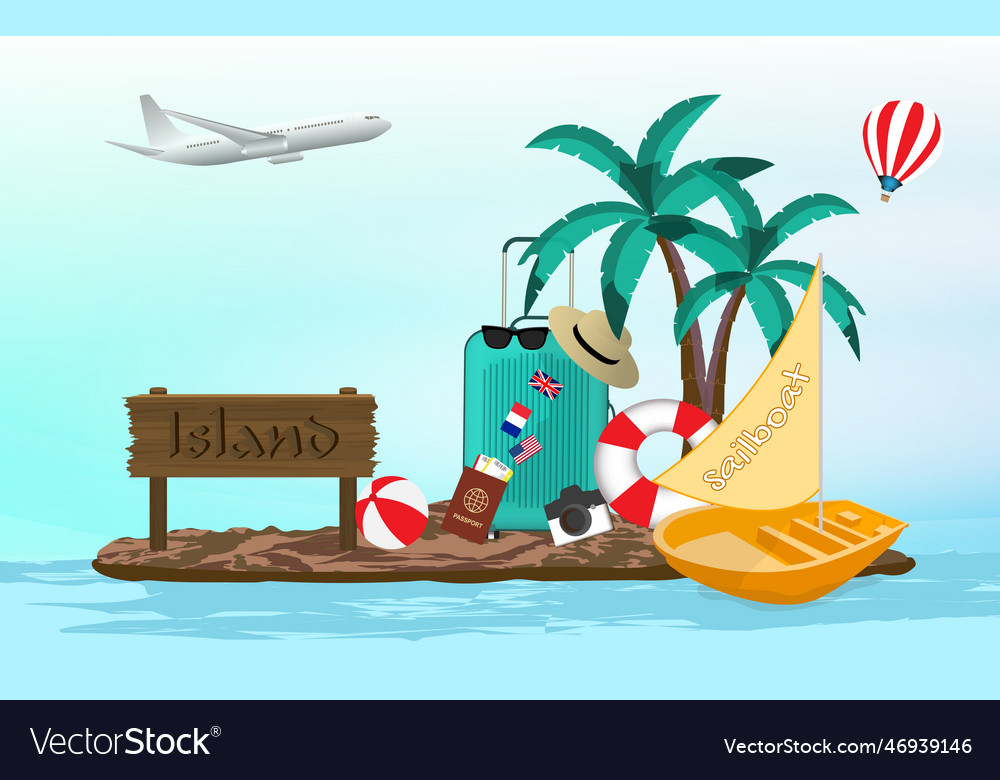 Sommerurlaub Insel vector image Sommerurlaub Insel