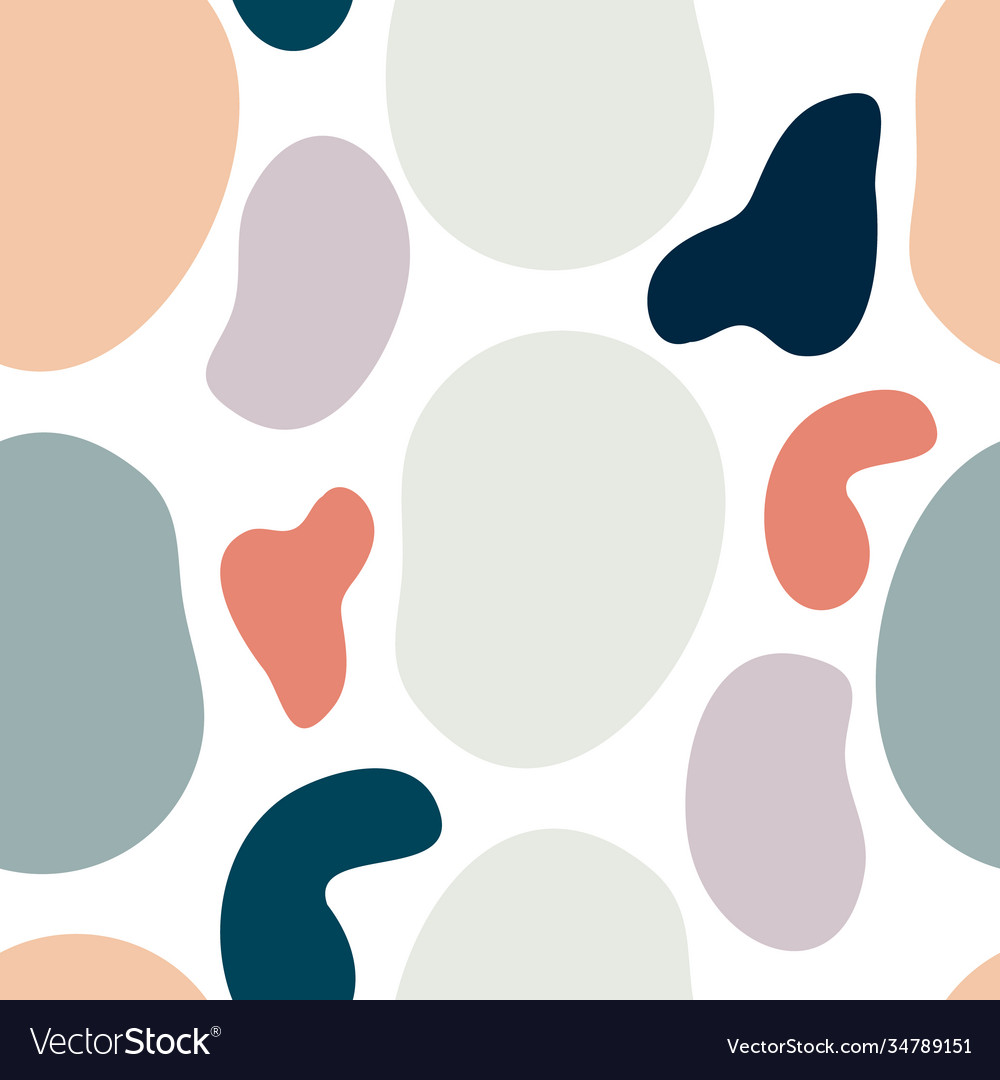 Abstract circle blots seamless pattern