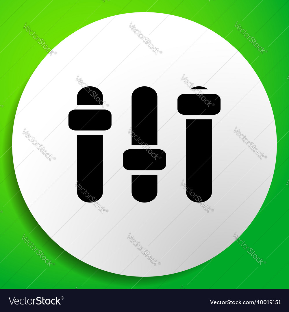 Adjuster slider tuner fader bars with levers knobs vector image Adjuster slider tuner fader bars with levers knobs