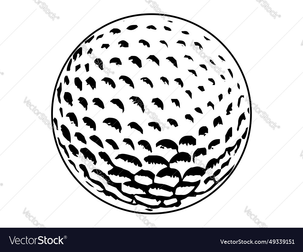 Golfball im Stil von Cartoon