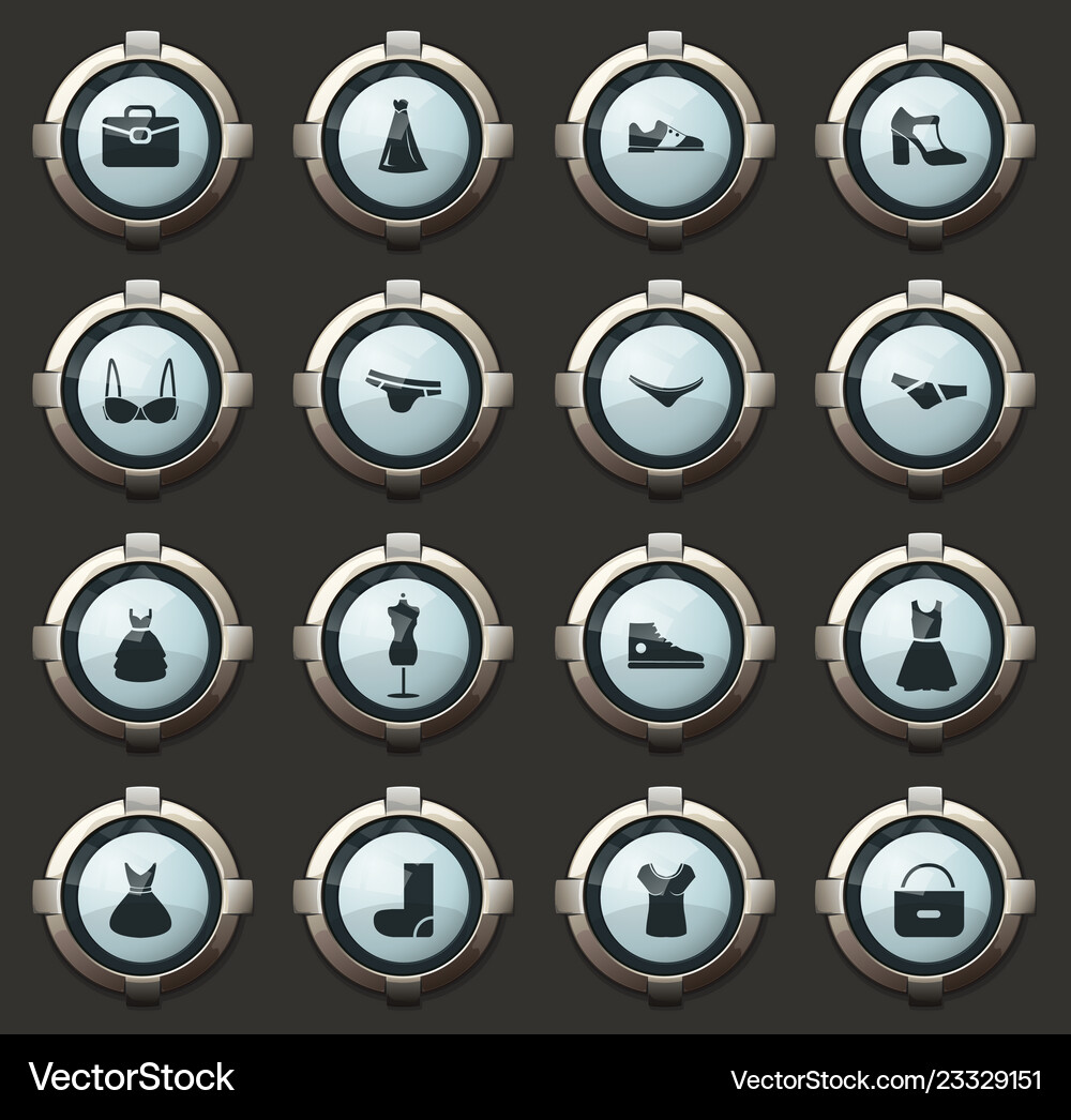 Clothes icon set Royalty Free Vector Image - VectorStock