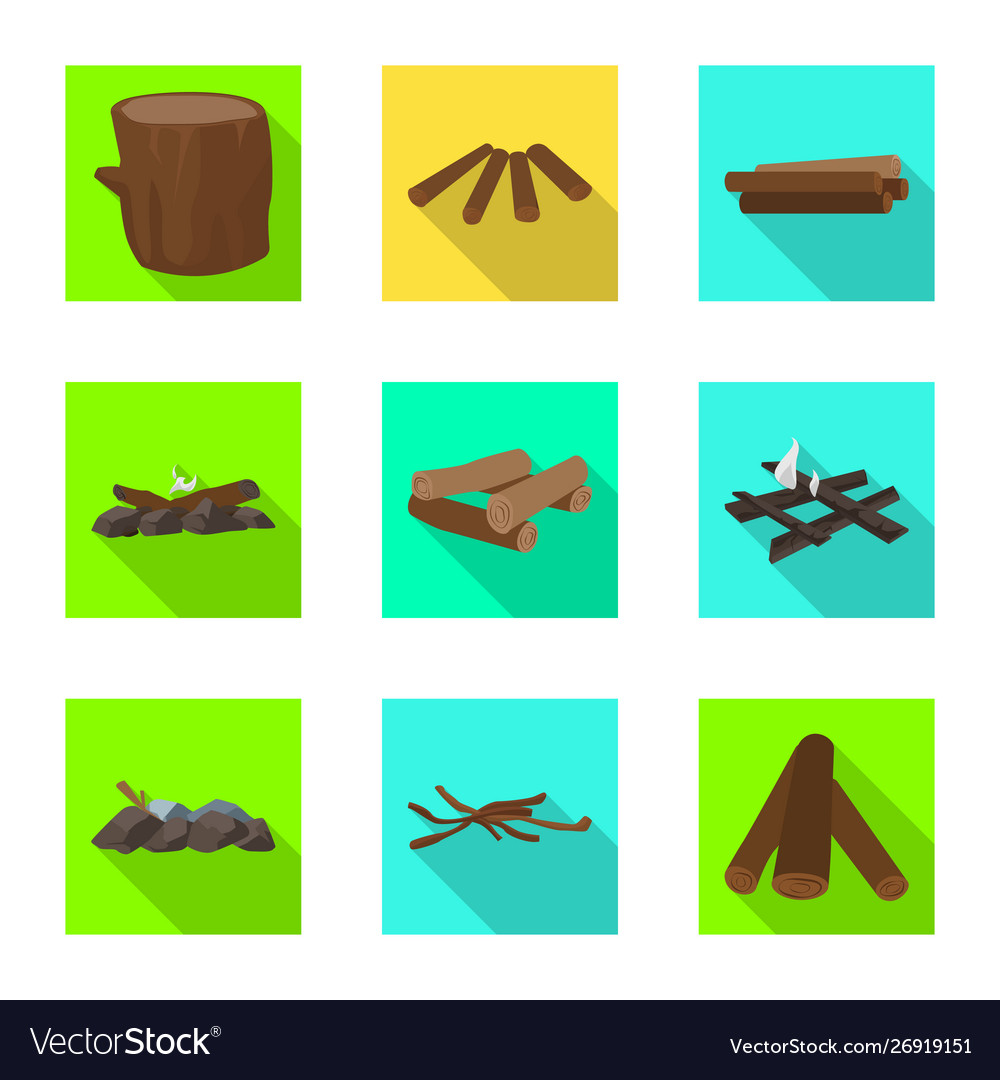 Design material and logging symbol set vector image Design material and logging symbol set