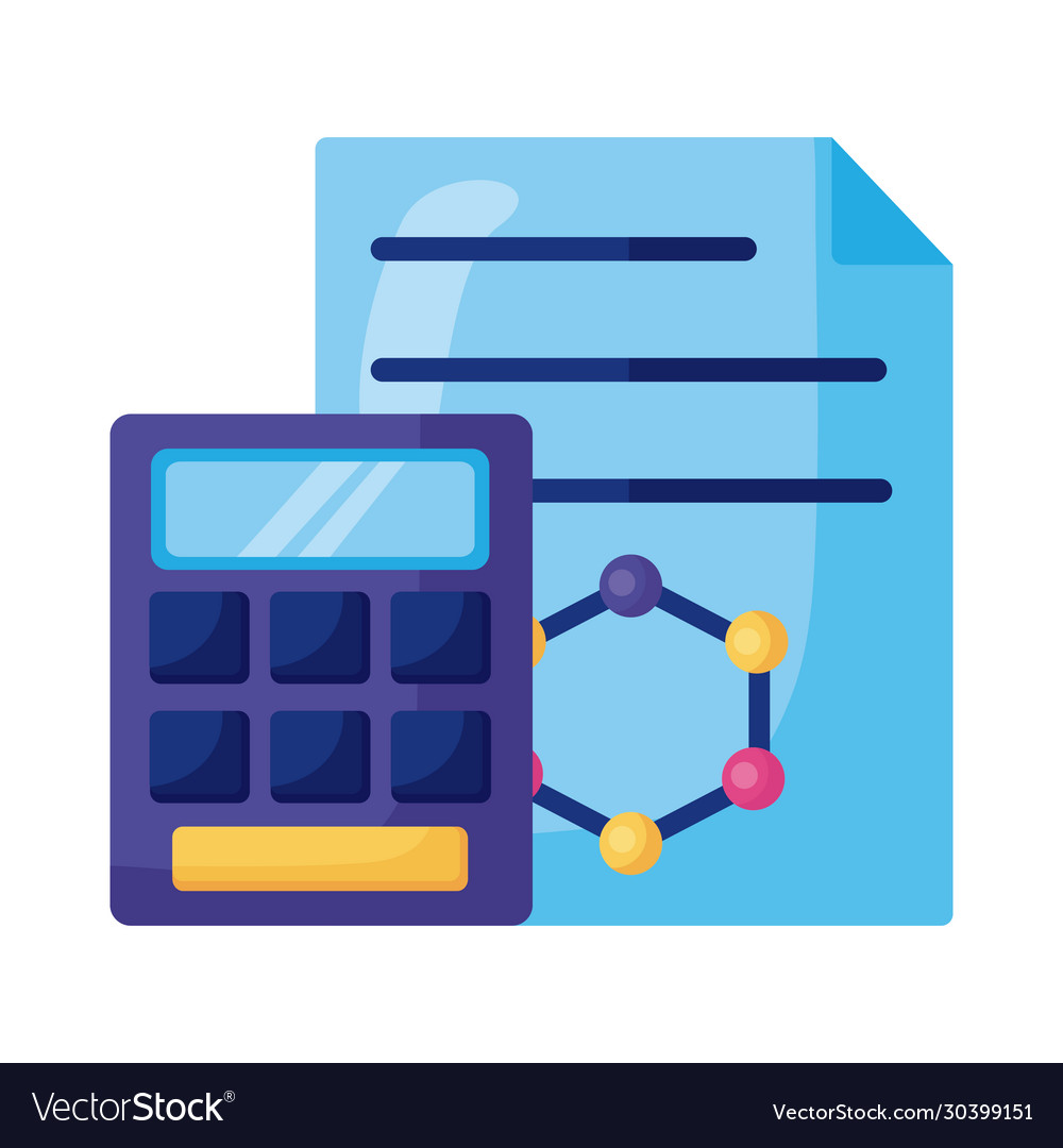 Dna molecule structure in document with calculator