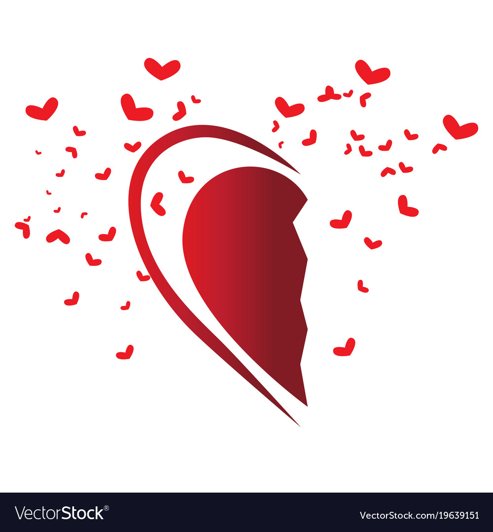 Half Heart Shape Royalty Free Vector Image Vectorstock