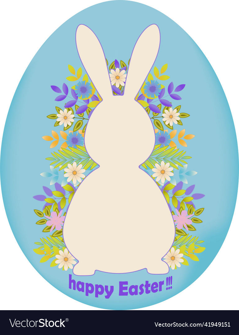 Happy easter bunny greeting card