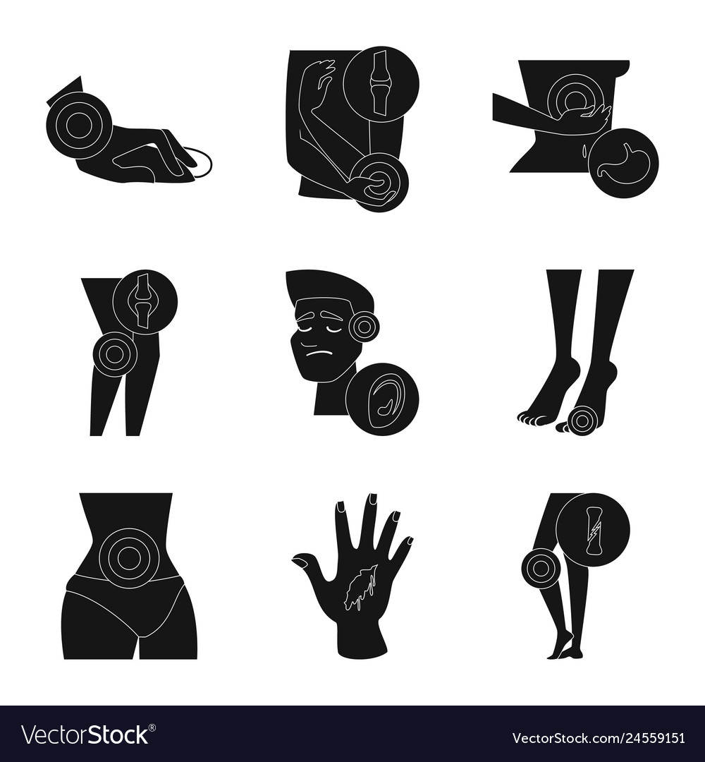 Isolated object of first and help logo set vector image Isolated object of first and help logo set
