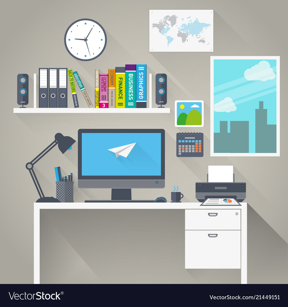 Minimalist Workspace with Shadow