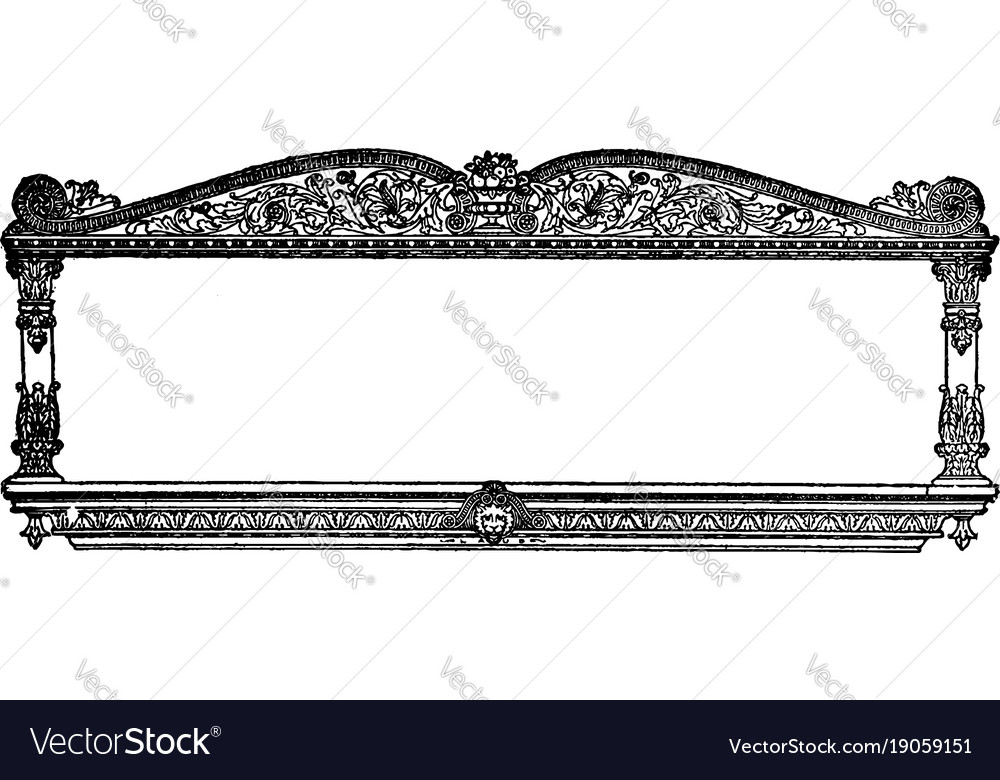 Ornate banner have royal window pattern