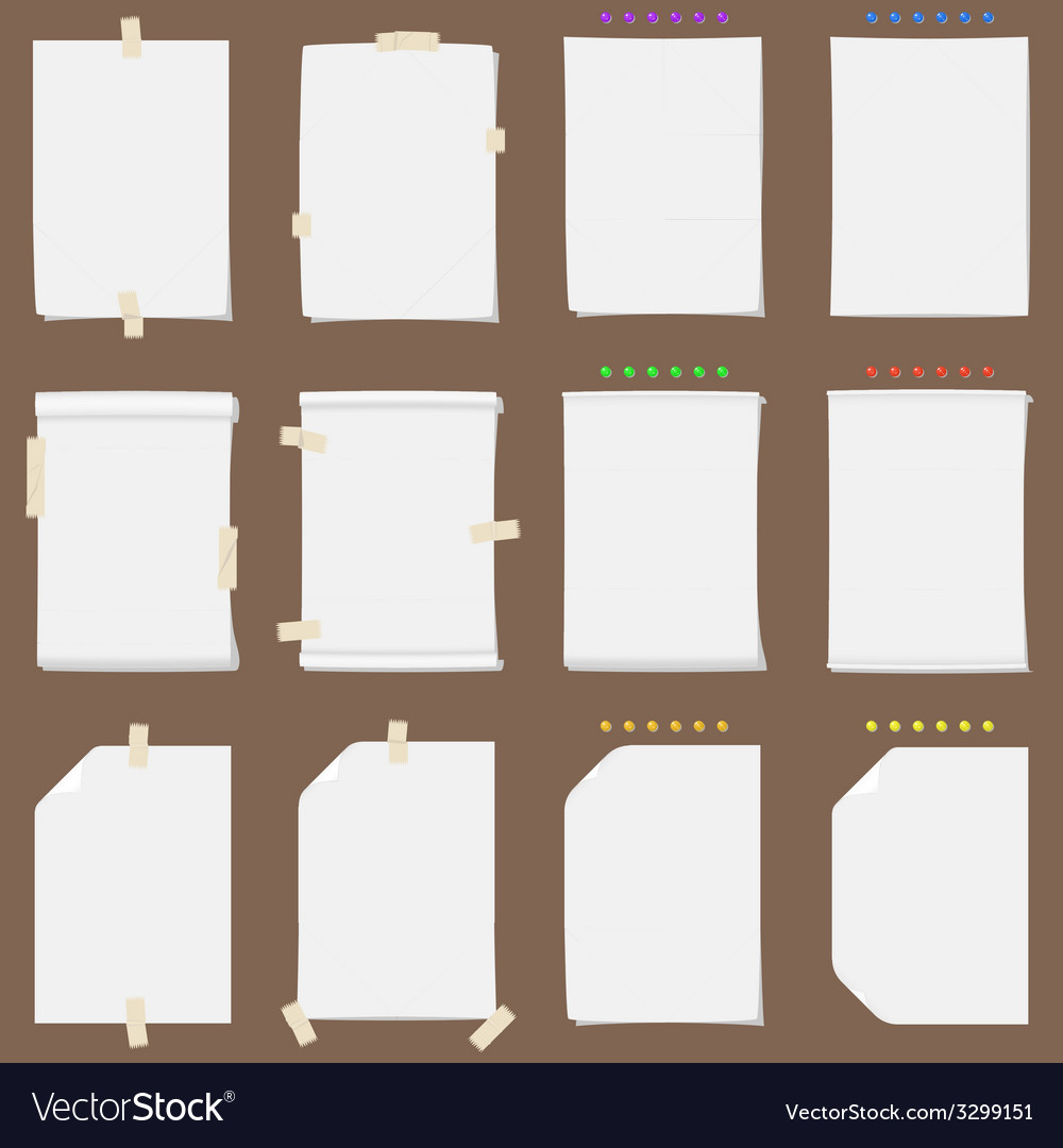 Paper sheet collection with solid shadows