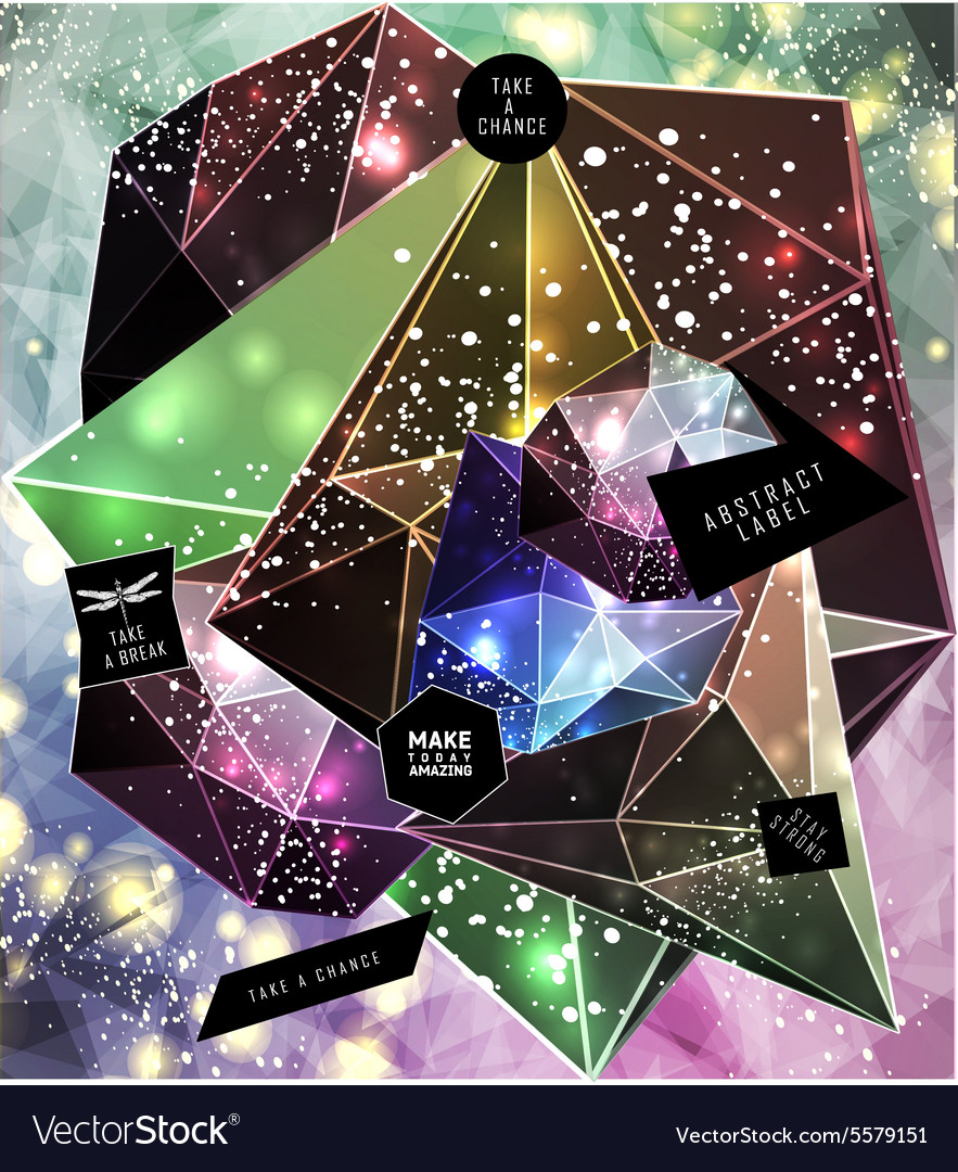 Polygonal triangles and space background