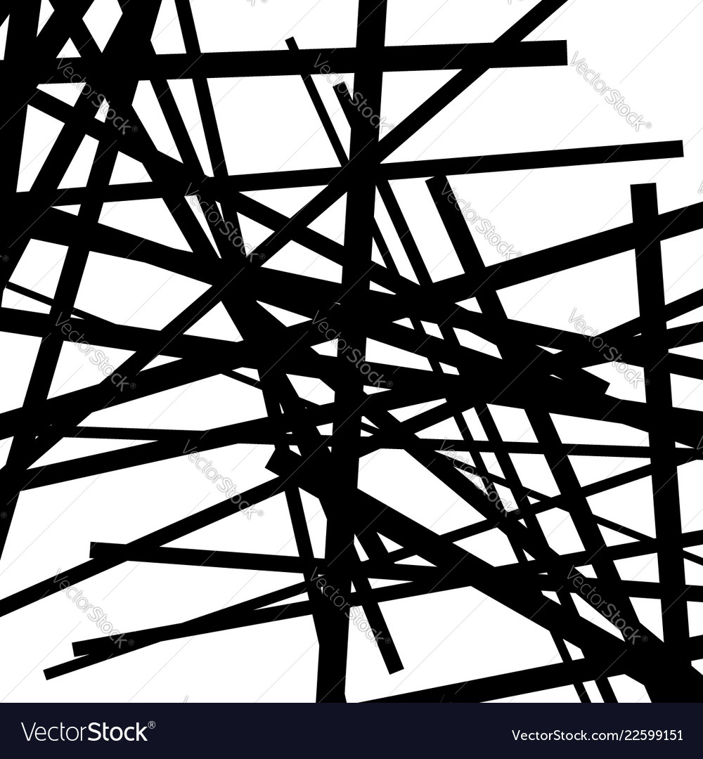 Random chaotic lines abstract geometric pattern vector image Random chaotic lines abstract geometric pattern