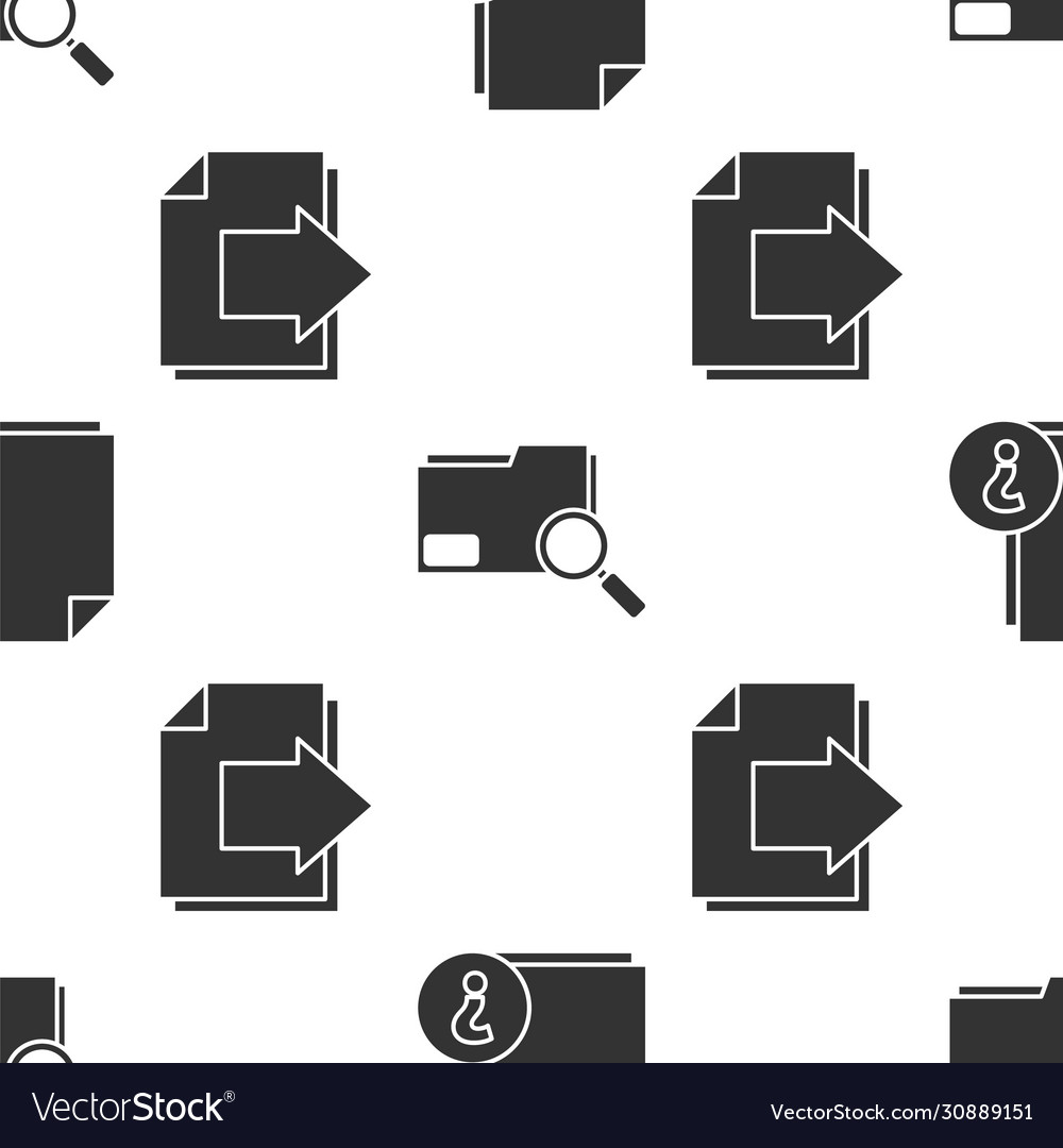 Set unknown document search concept with folder vector image Set unknown document search concept with folder