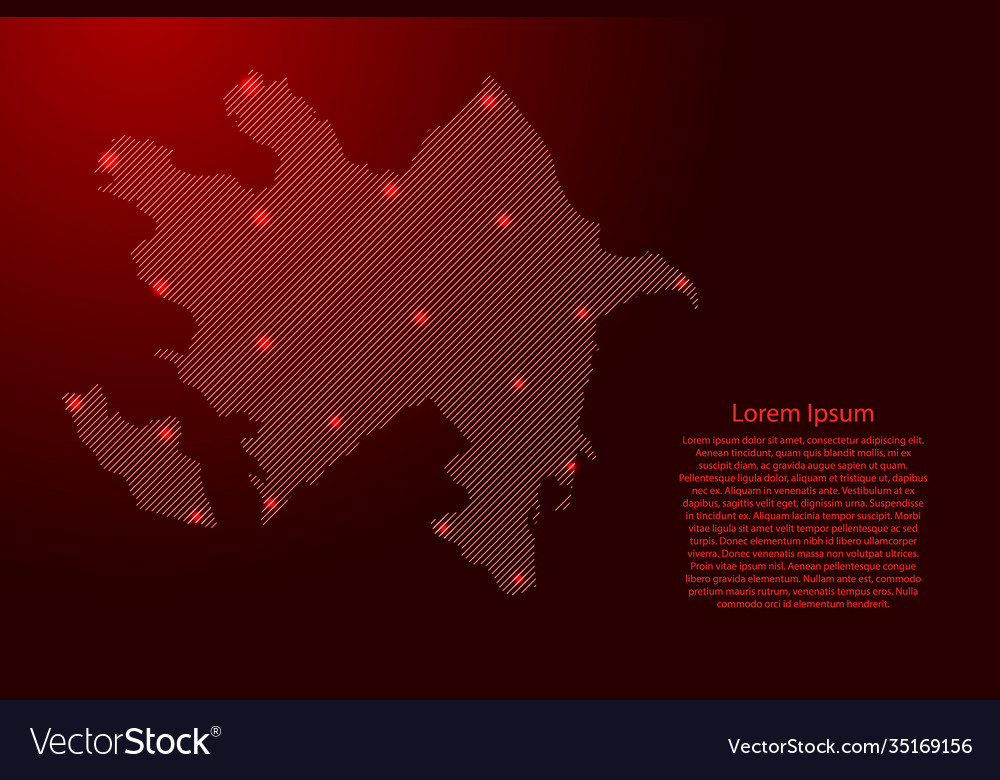 Azerbaijan from red pattern slanted parallel