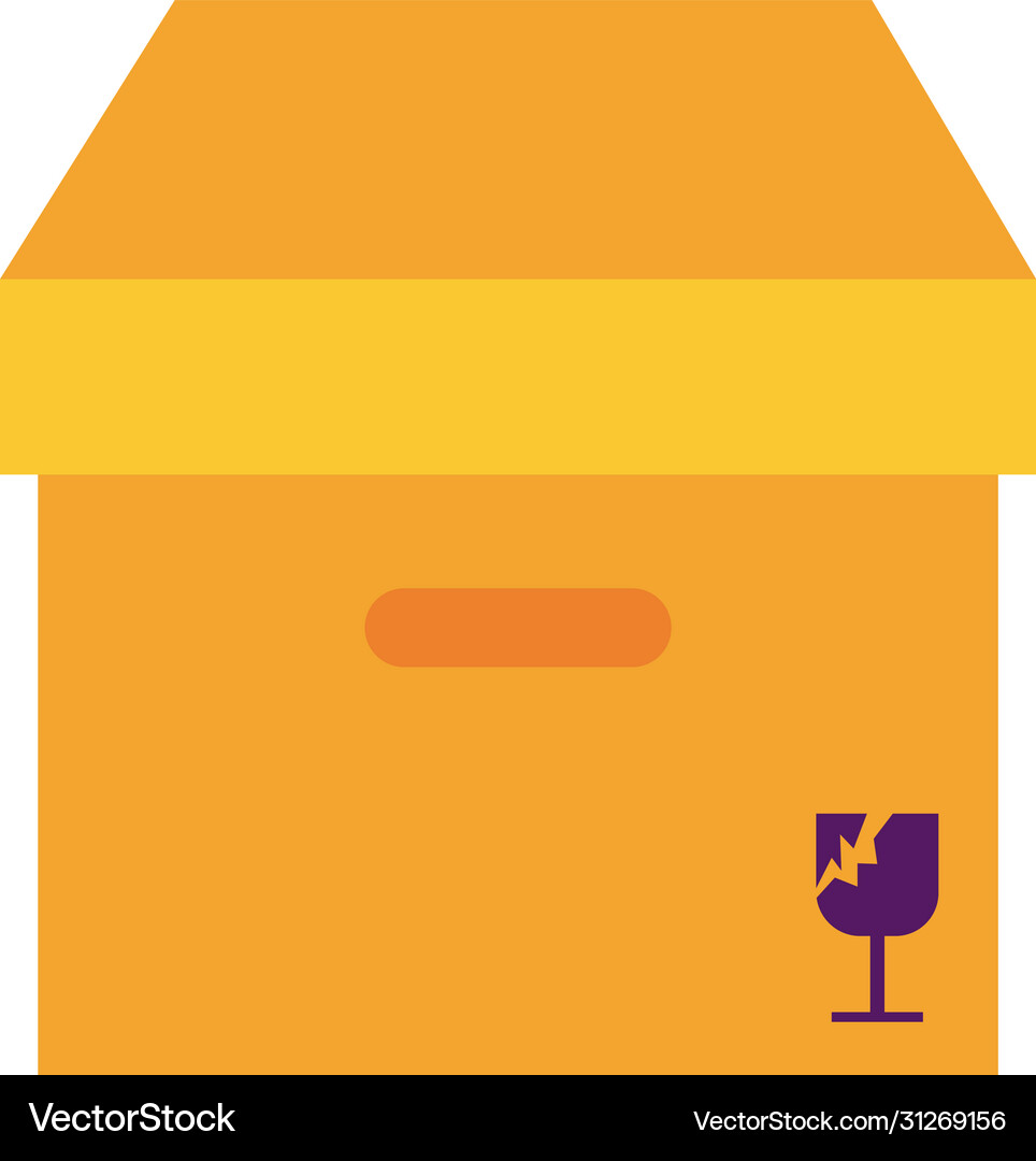 Box delivery service detailed style Royalty Free Vector