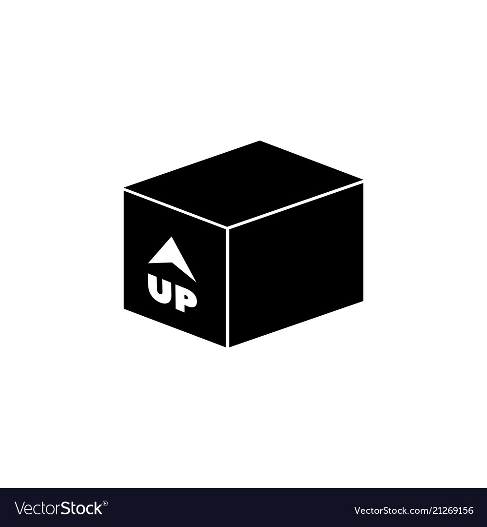 Box with arrow up inward incoming loading flat