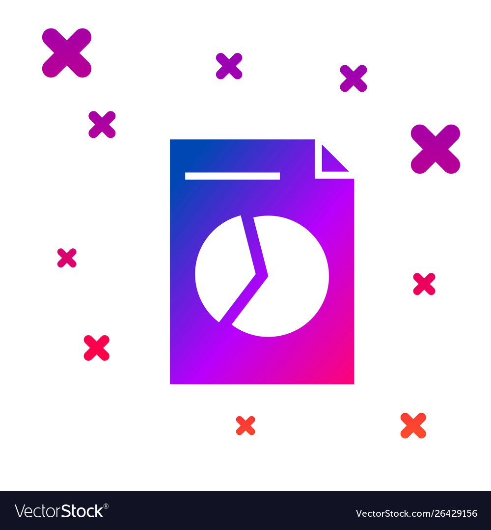 Color document with graph chart icon isolated vector image Color document with graph chart icon isolated