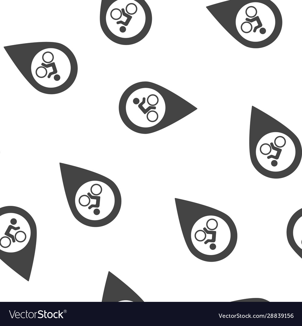 Cyclists parking icon pointer on map cyclist vector image Cyclists parking icon pointer on map cyclist
