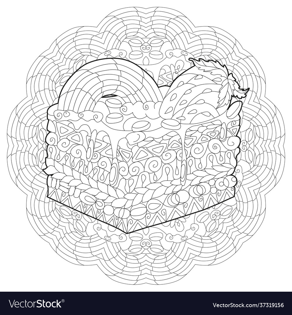 Decorative cake pattern on a patterned round