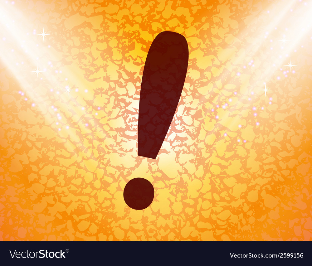 Exclamation point flat modern web button