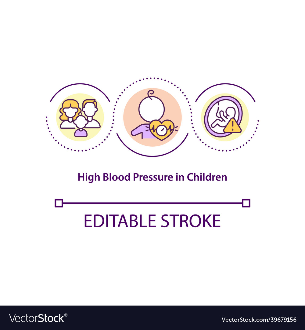 Hoher Blutdruck im Kinderkonzept Ikone