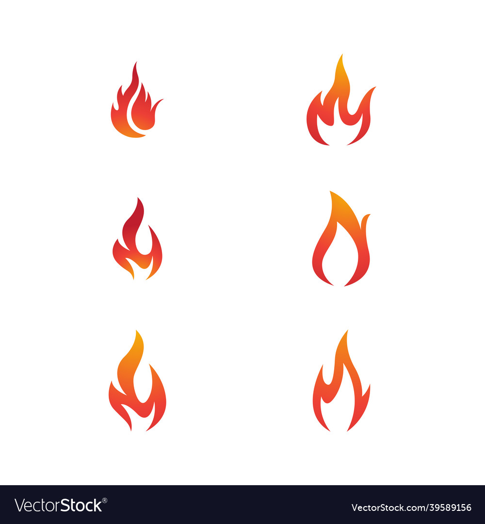 Hot flame fire icon Royalty Free Vector Image - VectorStock