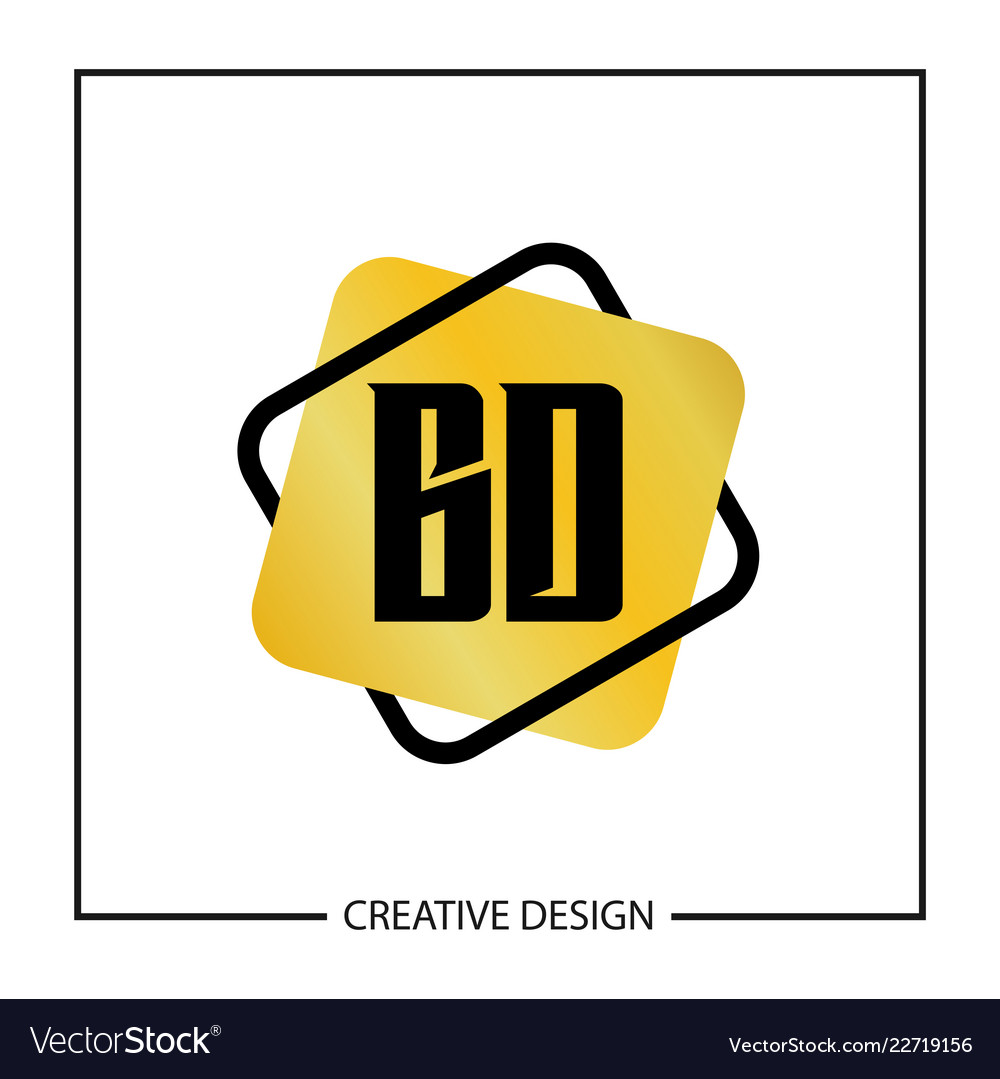 Initial letter bd logo template design