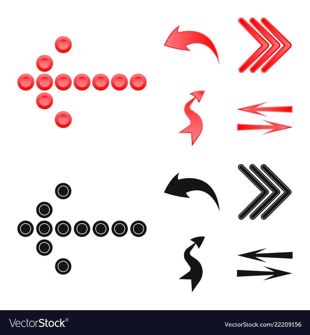 Isolated object of element and arrow logo set