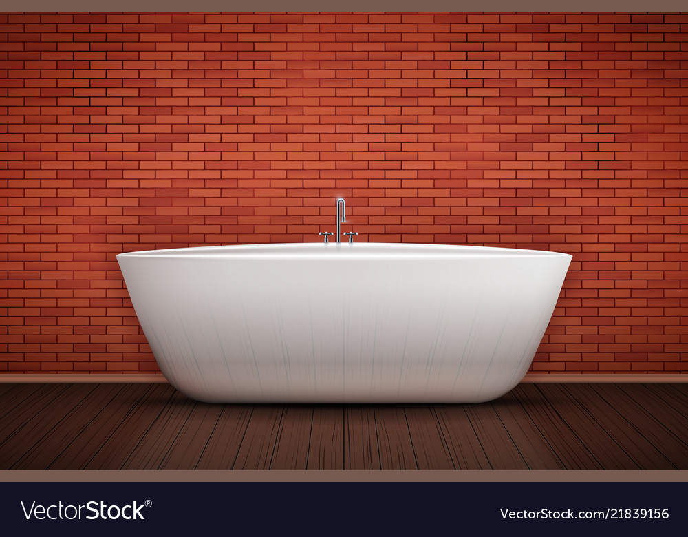 Modernes Bad im Loft-Innenraum Vector Image Modernes Bad im Loft-Innenraum