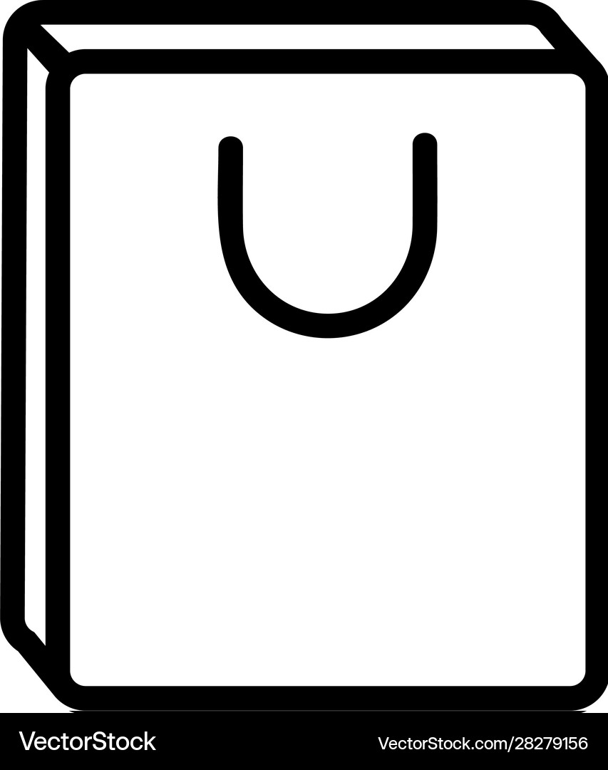 Package for gift icon isolated contour Royalty Free Vector