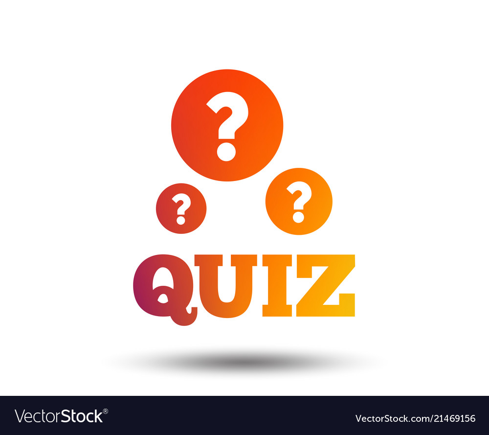 Quiz sign icon questions and answers game