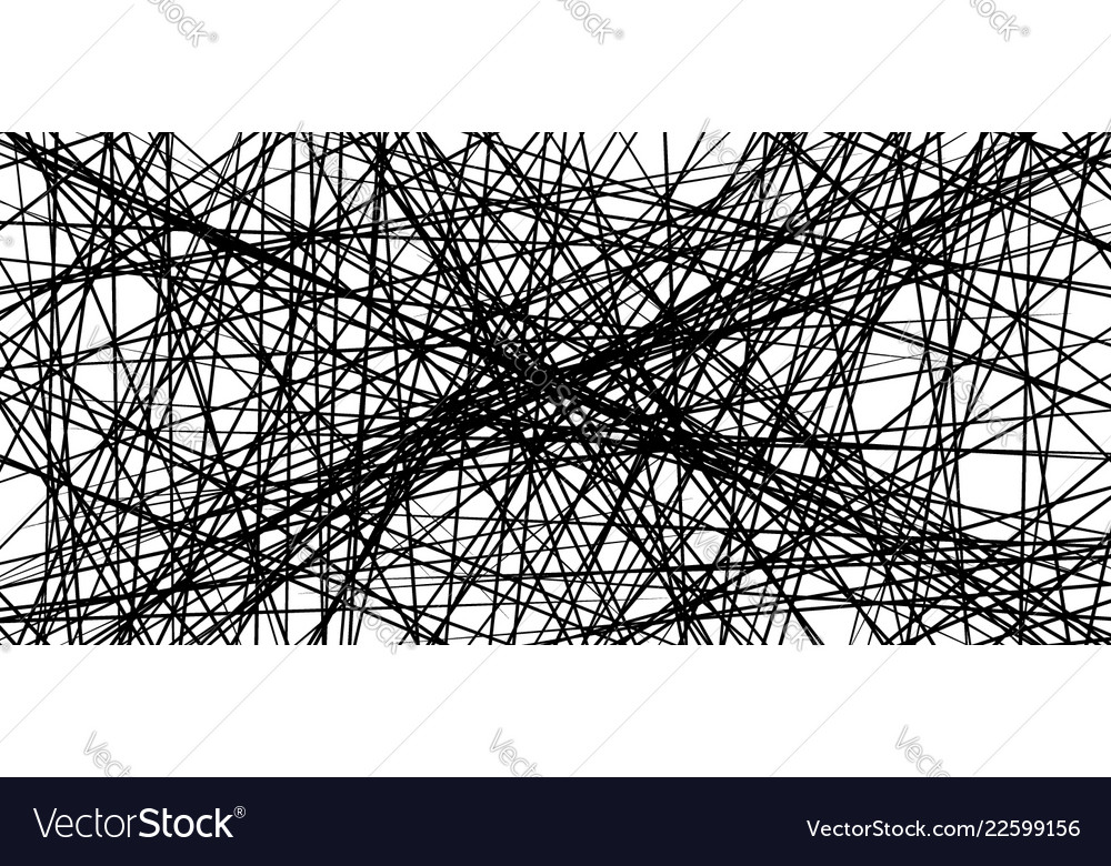 Random chaotic lines abstract geometric pattern vector image Random chaotic lines abstract geometric pattern