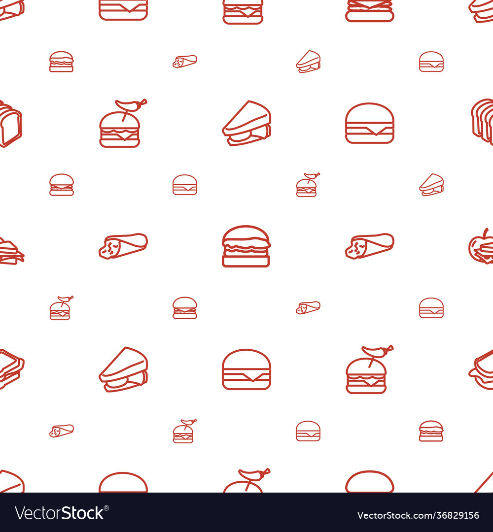 Sandwich icons pattern seamless white background