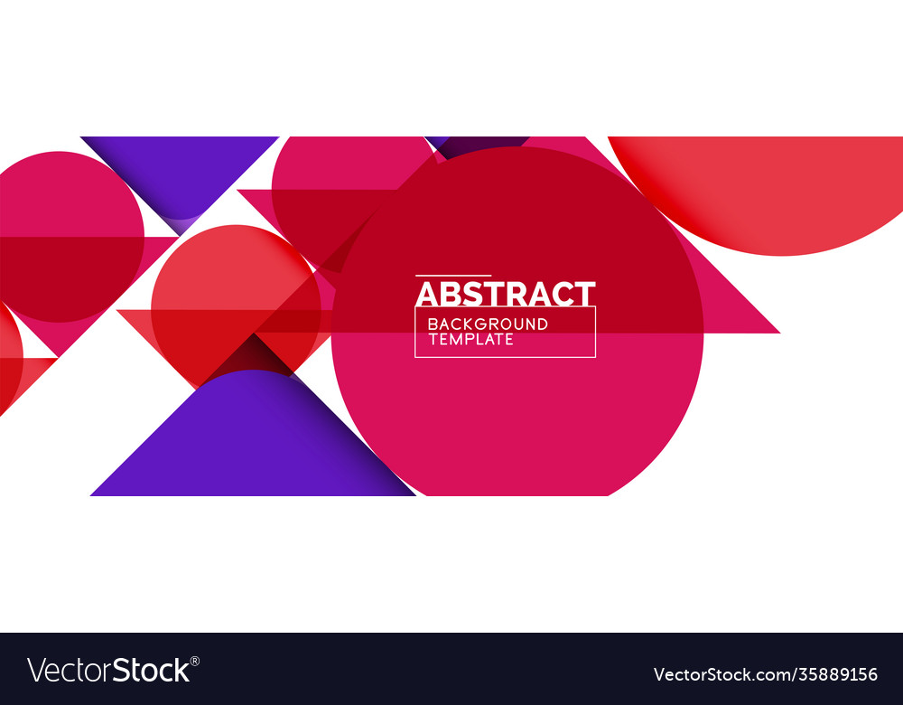 Simple circles and triangles abstract background vector image Simple circles and triangles abstract background
