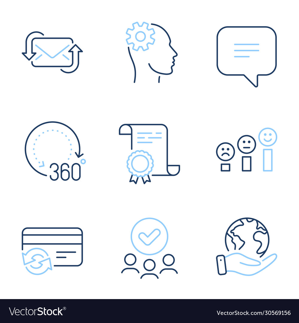 Text message change card and refresh mail icons vector image Text message change card and refresh mail icons