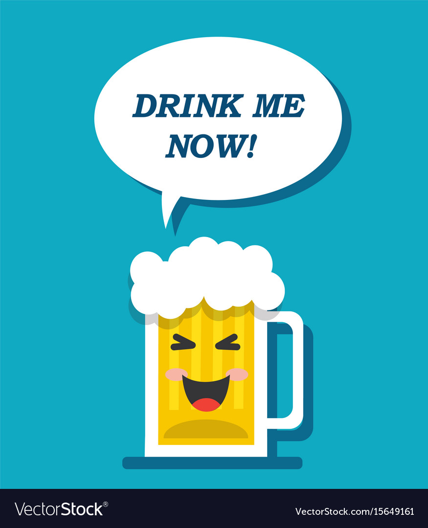 A mug beer is calling for a drink Royalty Free Vector Image