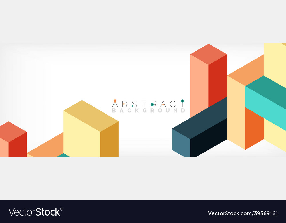 Abstract background 3d cubes cubic elements vector image Abstract background 3d cubes cubic elements