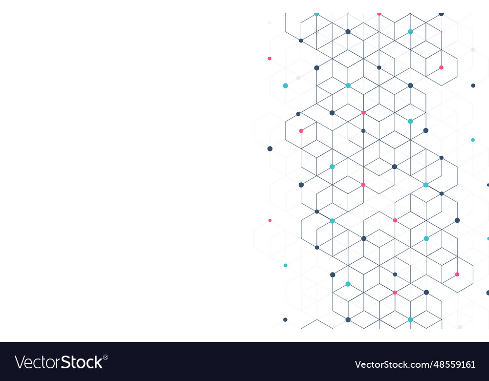 Abstract geometric boxes pattern dot line vector image Abstract geometric boxes pattern dot line