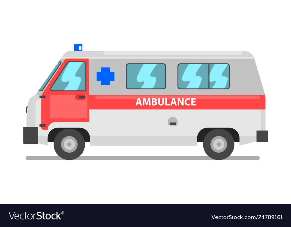 Ambulance service van emergency medical vehicle Vector Image